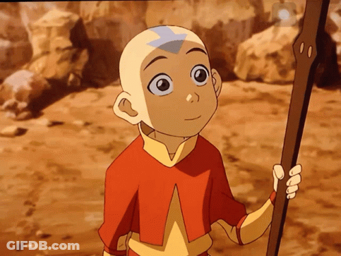 A Boy With A Bald Head Is Holding A Stick GIF