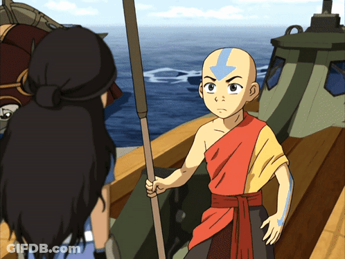 A Boy With A Bald Head Is Standing Next To A Girl GIF