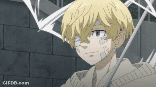 A Boy With A Bandage On His Face Is Holding A White Umbrella GIF
