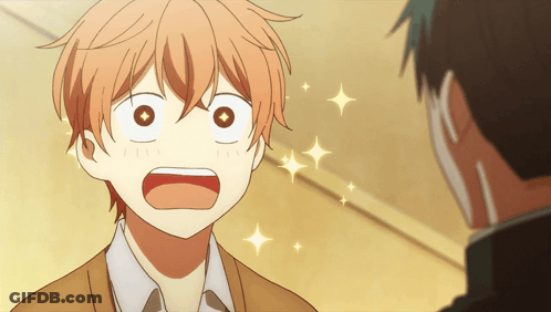 A Boy With A Surprised Look On His Face Looks At Another Boy GIF