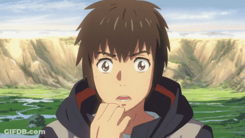 A Boy With A Surprised Look On His Face Looks At Something GIF