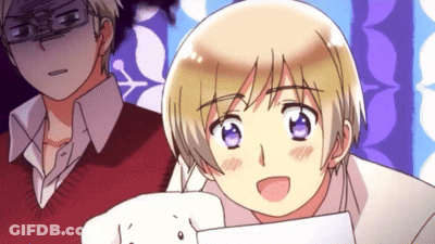 A Boy With Purple Eyes Holds A Piece Of Paper In Front Of Him GIF