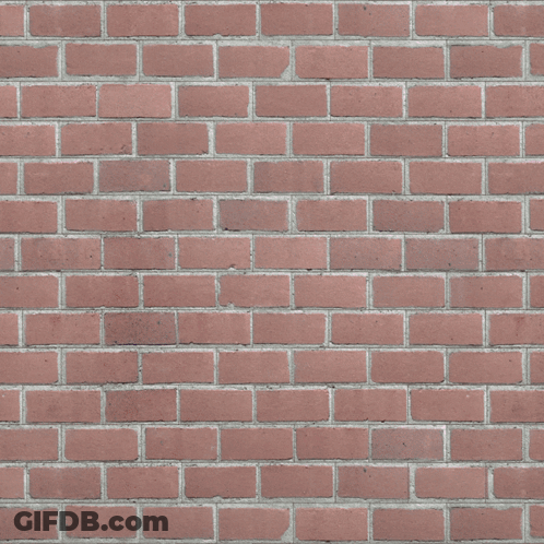 A Brick Wall With A Hole In It That Looks Like A Hole In A Brick Wall GIF