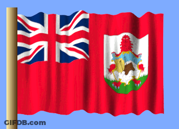 A British Flag And A Bermuda Flag Are Flying In The Wind GIF