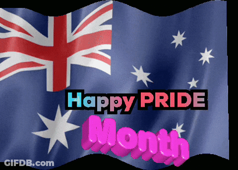 A British Flag With The Words Happy Pride Month On It GIF