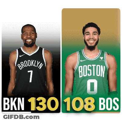 A Brooklyn Player And A Boston Player Are Shown GIF