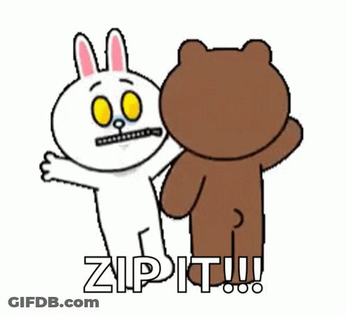 A Brown Bear And A White Rabbit Are Having An Argument And The Rabbit Is Shouting At The Bear . GIF