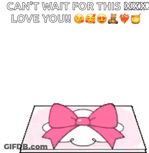 A Brown Bear And A White Rabbit Are Standing Next To Each Other In Front Of A Large Pink Heart . GIF