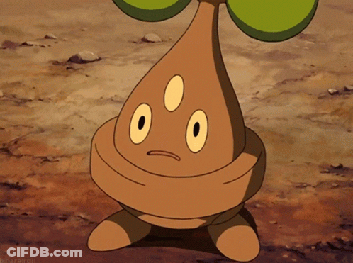 A Brown Cartoon Character With A Surprised Look On His Face GIF