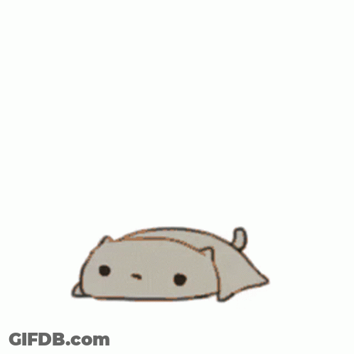 A Brown Cat Is Laying On Top Of A White Cat With Its Eyes Closed GIF
