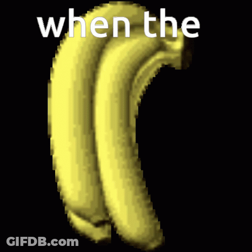 A Bunch Of Bananas On A Black Background With The Words " When The " GIF