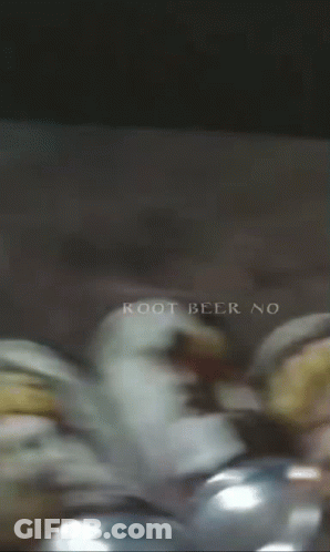 A Bunch Of Cans Of Root Beer With The Words Root Beer No On The Bottom GIF