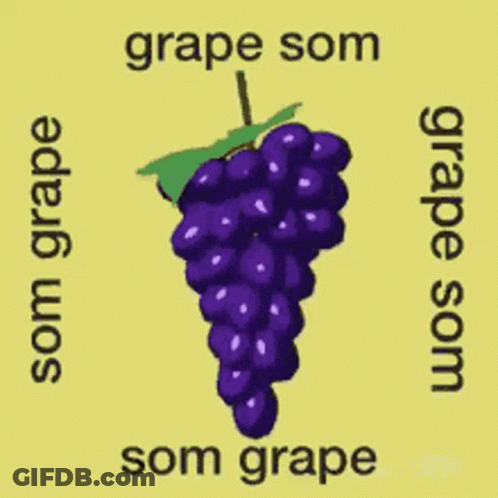 A Bunch Of Grapes With The Words Grape Som Som Grape On The Bottom GIF