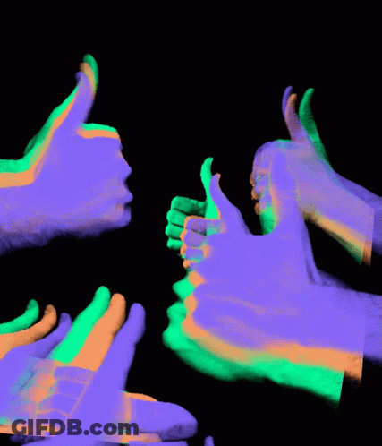 A Bunch Of Hands Giving A Thumbs Up Sign GIF