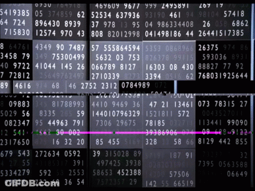 A Bunch Of Numbers Are Displayed In A Grid GIF