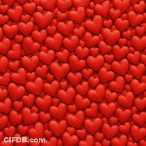 A Bunch Of Red Hearts With The Words " A Million Hearts For You " Below Them GIF