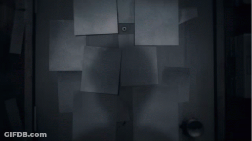 Sticky Notes Taped To Door GIF