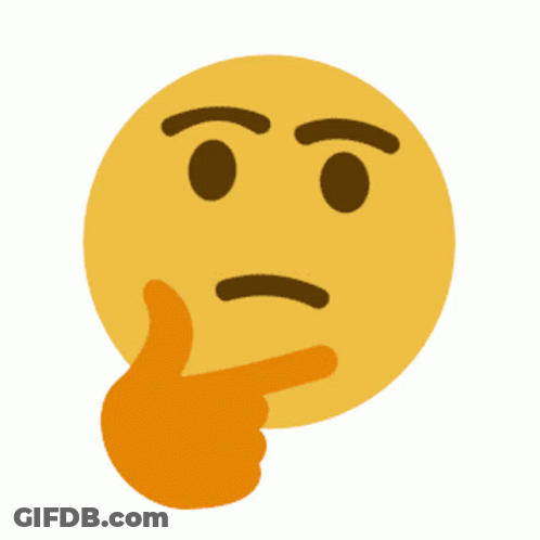 Bunch Of Thinking Faces With Chin Hands GIF