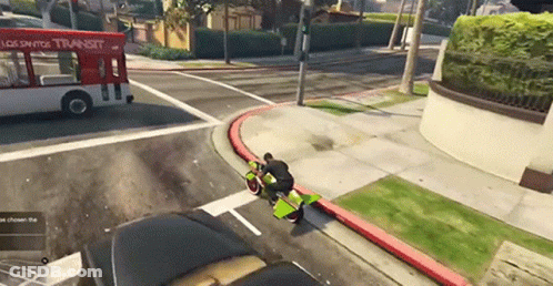 A Bus That Says Los Santos Transit On The Side GIF