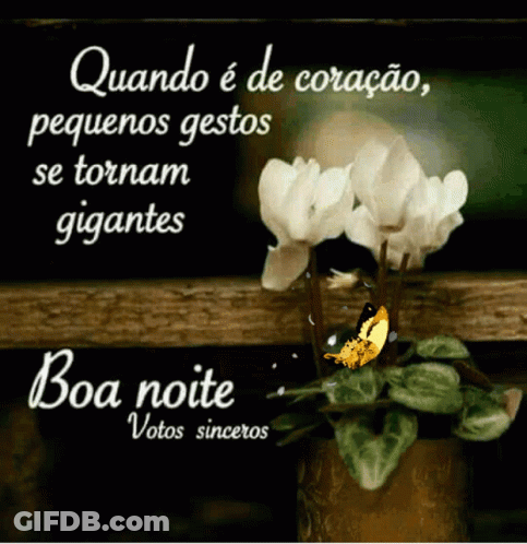 A Butterfly Is Flying Over A Potted Plant With Flowers And A Quote In A Foreign Language . GIF