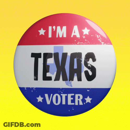 A Button With A Red White And Blue Stripe Around It GIF