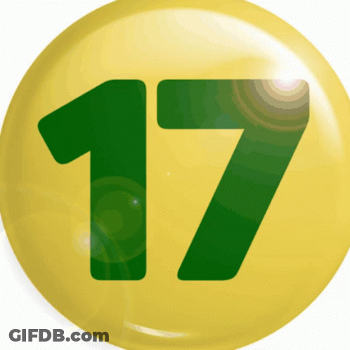 A Button With The Number 17 On It GIF