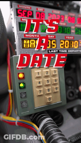 A Calculator That Says It 'S Date On Top Of It GIF