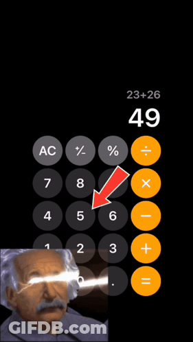 A Calculator With A Lightning Bolt Behind It And The Number 67 On It GIF