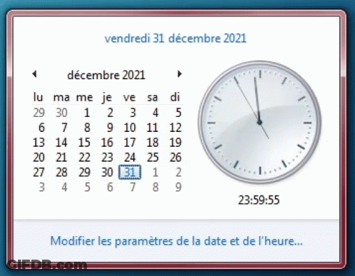 A Calendar Displays The Date Of December 31St 2021 GIF