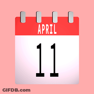 A Calendar Showing The Date Of April 12 GIF