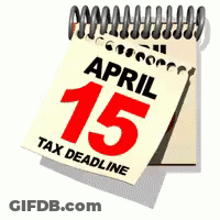 A Calendar Shows The Tax Deadline Is April 15Th GIF