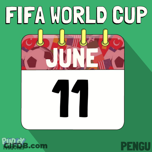 A Calendar That Says Fifa World Cup On It GIF