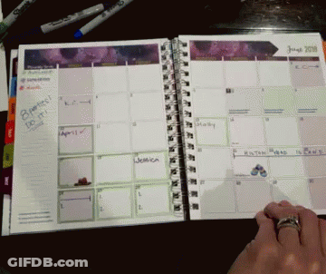 A Calendar With The Month Of June Visible GIF