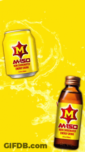 M-150 Energy Drink Can And Bottle GIF