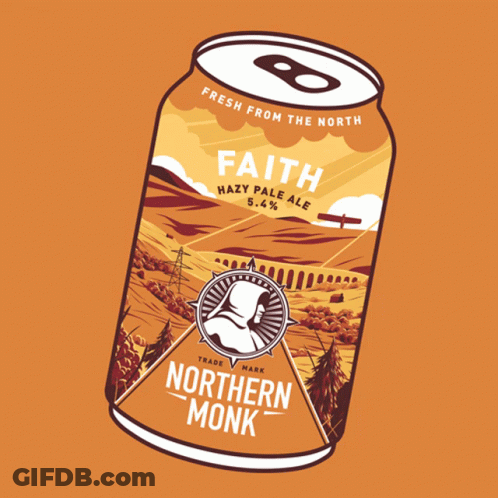 A Can Of Faith Hazy Pale Ale Northern Monk GIF