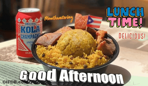 A Can Of Kola Champagne Sits Next To A Bowl Of Rice GIF