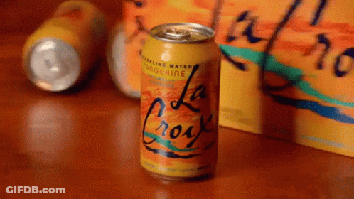 A Can Of La Croix Tangerine Sparkling Water GIF