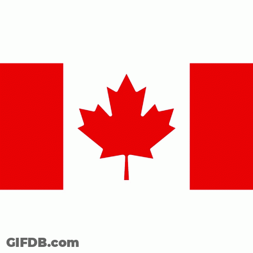 A Canadian Flag And A Van With The Words Live Oola On The Bottom GIF