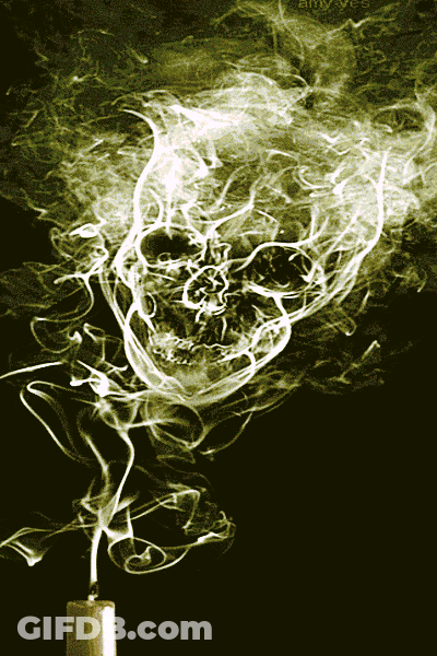 A Candle Is Lit And Smoke Is Coming Out Of It GIF