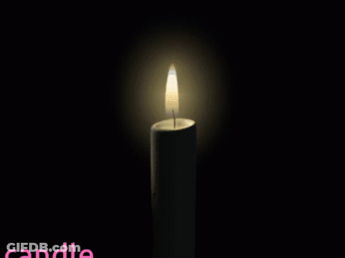 A Candle With A Purple Candle On It And The Word Candle Below It GIF