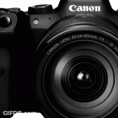 A Canon Camera Has A Lens That Is Rf 24-105Mm GIF