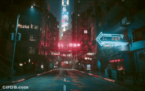A Car Is Driving Down A Street With A Sign That Says 24 On It GIF