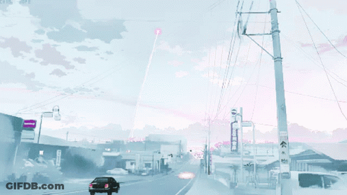 A Car Is Driving Down A Street With A Sign That Says " Chris Ripe " On It GIF