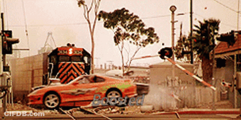 A Car That Has The Word Boosted On The Back Of It GIF