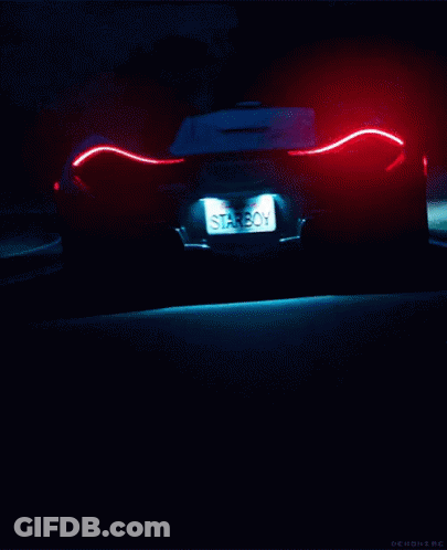 A Car With A License Plate That Reads Starboy GIF