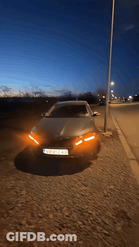 A Car With A License Plate That Says Vs-61Cab GIF