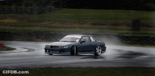 A Car With A Sticker On The Windshield That Says ' Nissan ' GIF