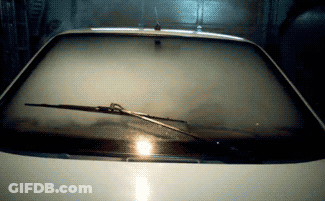 A Car With A Wiper Blade On The Windshield GIF