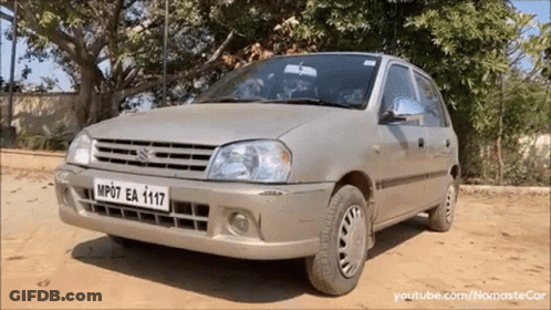A Car With Mp07 Ea 1117 On The Front License Plate GIF