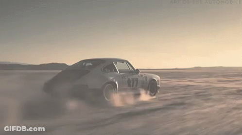 A Car With The Number 917 On The Side Of It GIF